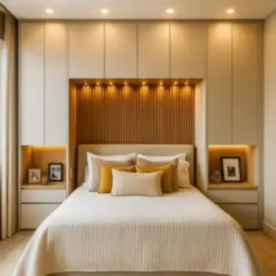 Встроенный шкаф над кроватью