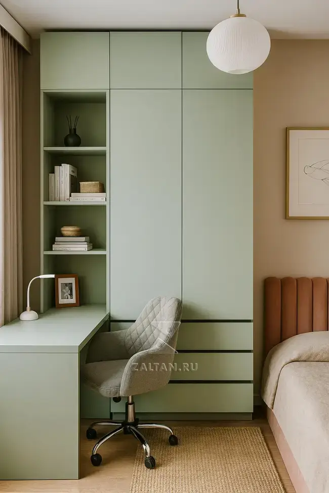 Шкаф рабочая зона зелёный