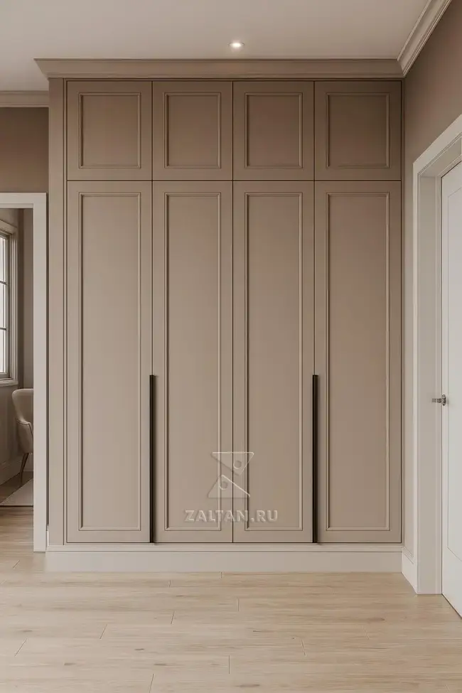 Шкаф прихожая неоклассика бежевый