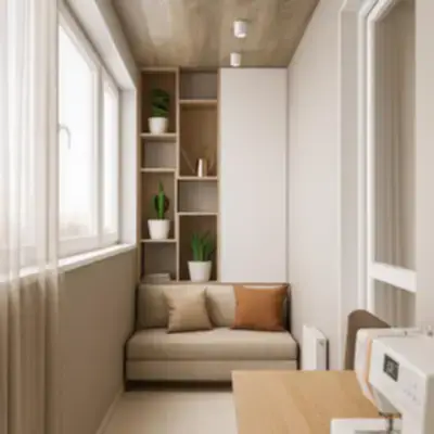 Встроенный шкаф на балкон