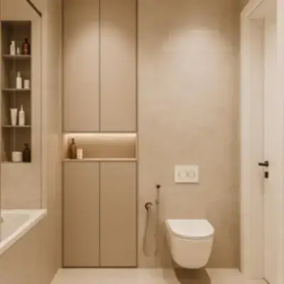 Встроенный шкаф в ванную