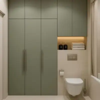 Встроенный шкаф в ванную