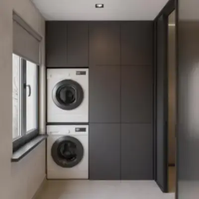Встроенный шкаф в постирочную