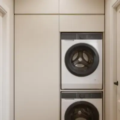 Встроенный шкаф в постирочную