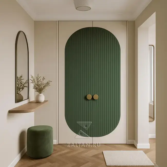 Встроенный шкаф реечный фасад