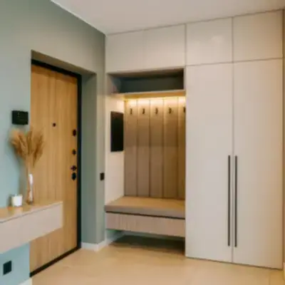 Шкаф в прихожую с банкеткой