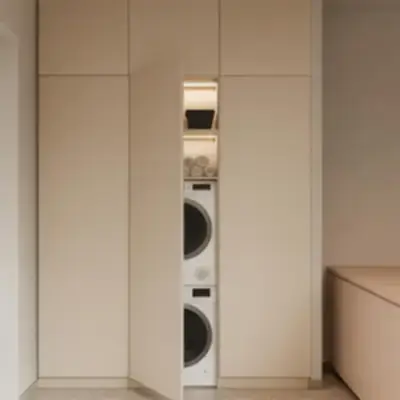 Встроенный шкаф для прачечной