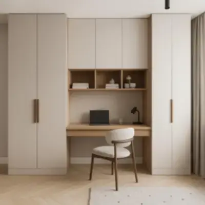 Встроенный шкаф с рабочей зоной