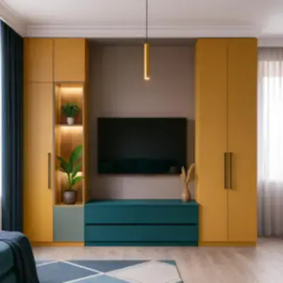 Стенка с нишей и шкафами