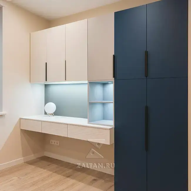 Встроенная рабочая зона со шкафом