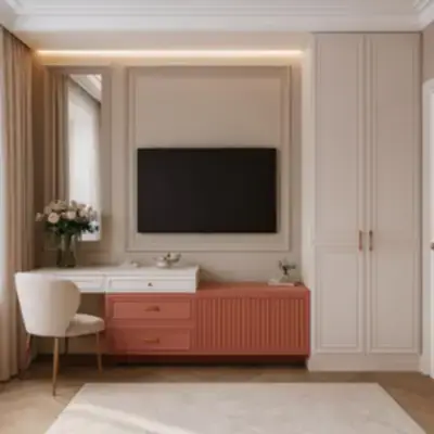 Стенка с тумбой и шкафом