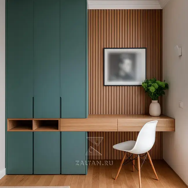 Встроенный шкаф рабочая зона