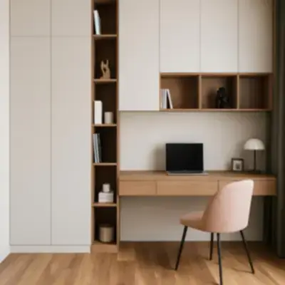 Встроенный шкаф с рабочей зоной