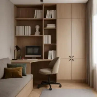 Встроенный шкаф с рабочей зоной