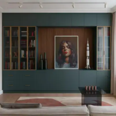 Стенка с нишей и витринами