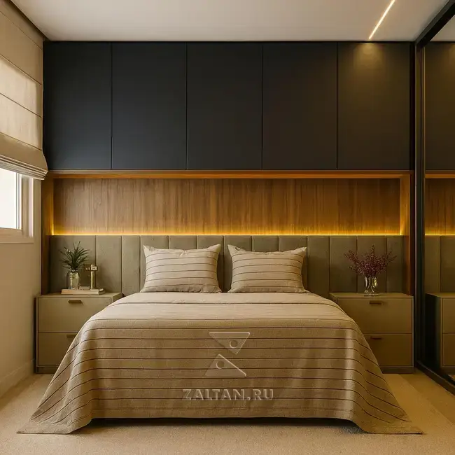 Встроенный шкаф над кроватью