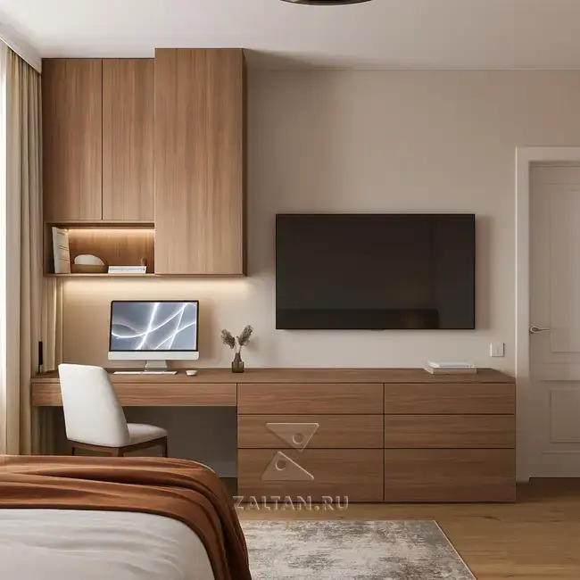 Рабочая зона и комод дубовый