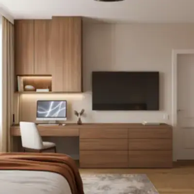 Рабочая зона со шкафом