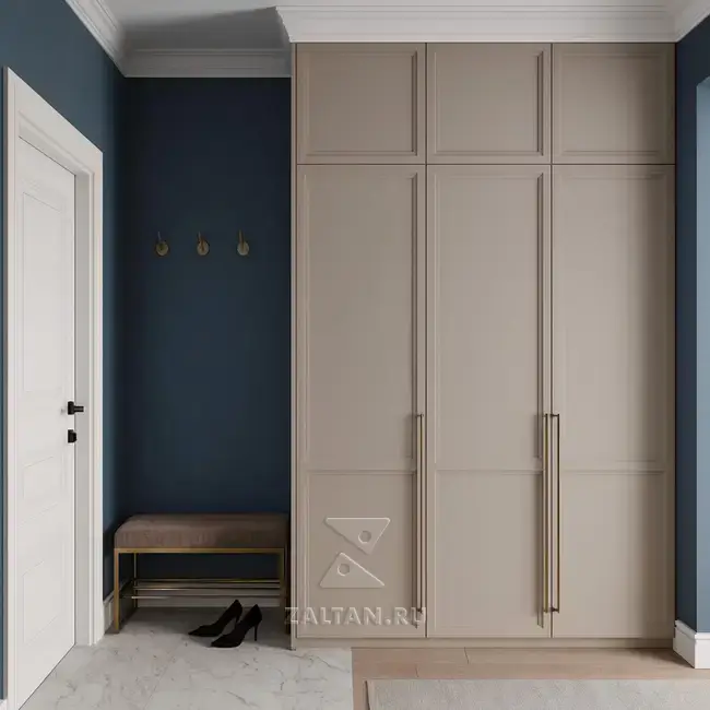 Шкаф прихожая бежевый панельный