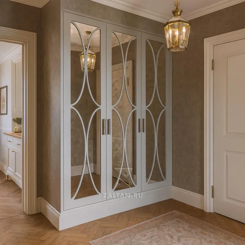 Шкаф встроенный с зеркалами