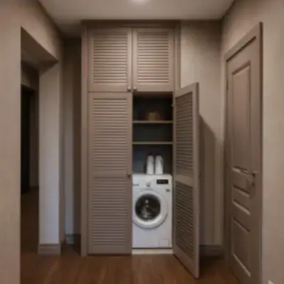 Встроенный шкаф для постирочной