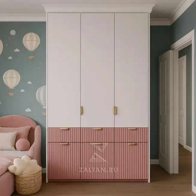 Шкаф с рифлеными фасадами