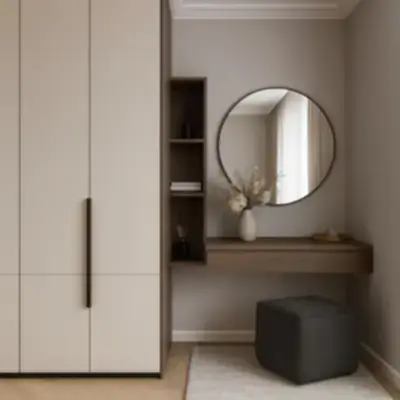 Шкаф с консолью и зеркалом