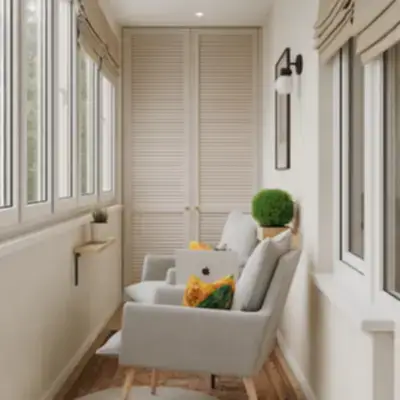 Встроенный шкаф в лоджию