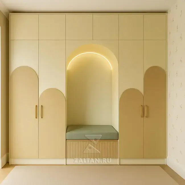 Встроенный шкаф с нишей