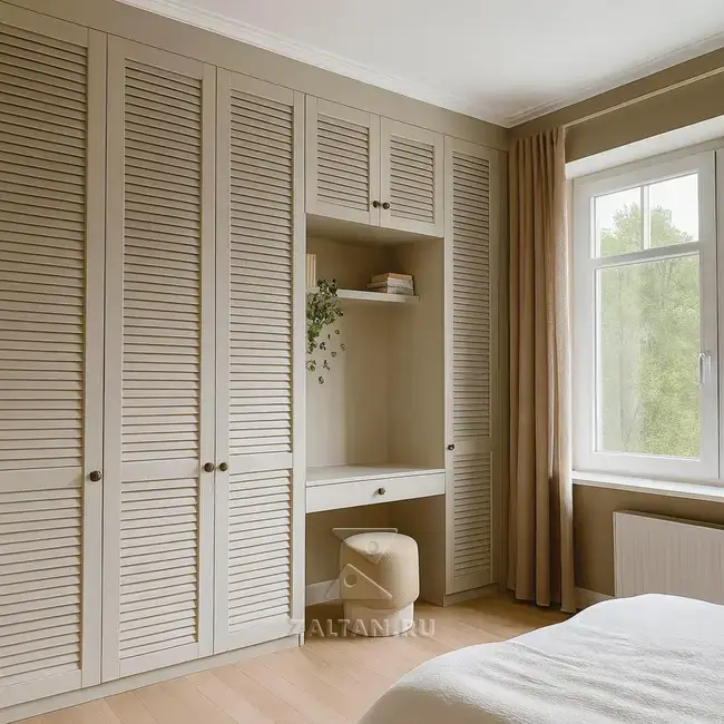 Шкаф с жалюзийными дверями