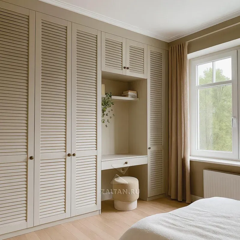 Шкаф с жалюзийными дверями