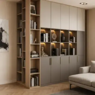 Стенка с открытыми полками