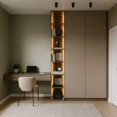 Встроенный шкаф с полками