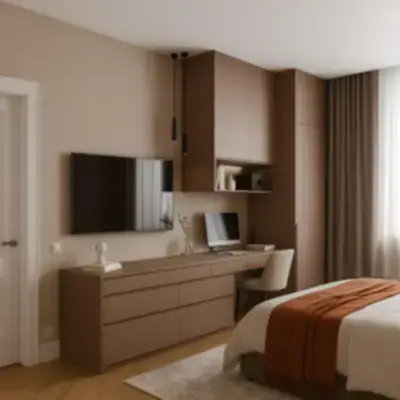 Комод с рабочей зоной и шкафом