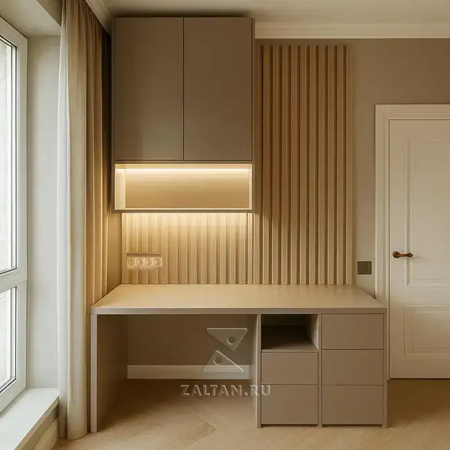 Рабочее место с тумбой и шкафом