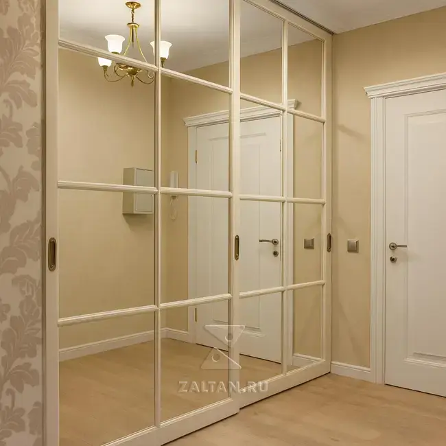 Шкаф купе с зеркальными фасадами