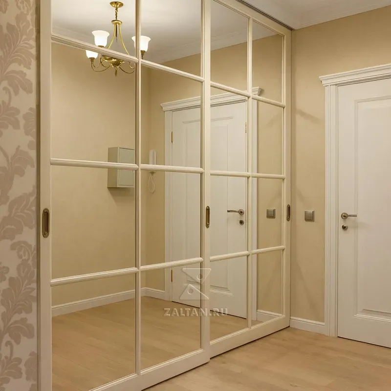 Шкаф купе с зеркальными фасадами