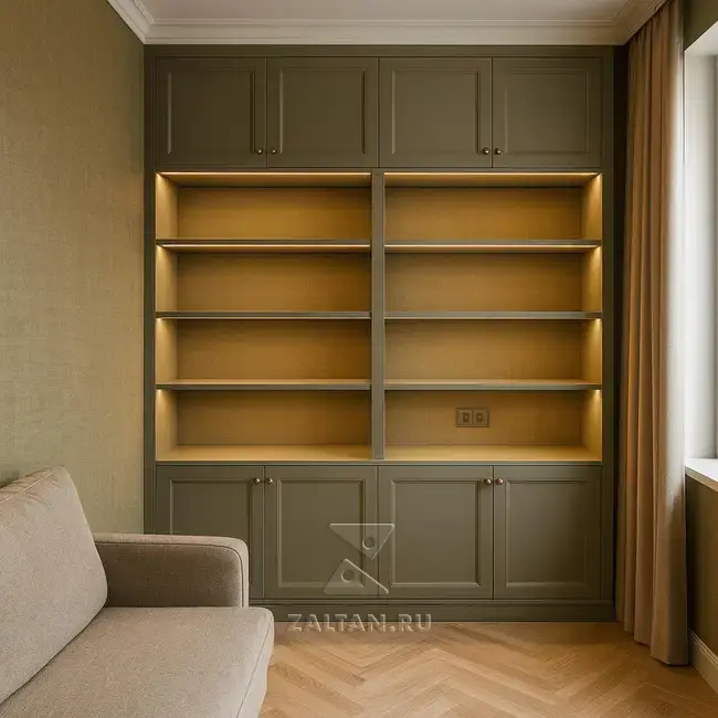 Книжный шкаф с подсветкой
