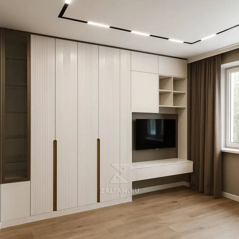 Встроенная стенка с шкафом