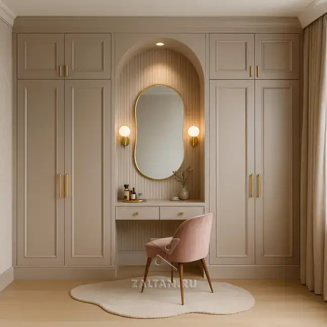 Встроенный шкаф с туалетным столом