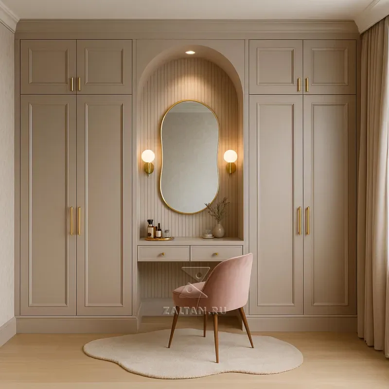 Встроенный шкаф с туалетным столом