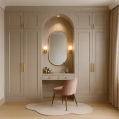 Встроенный шкаф с туалетным столом