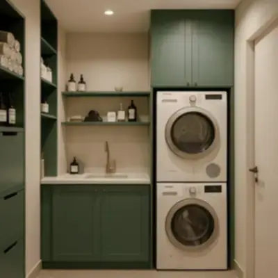 Постирочная с нишей под технику