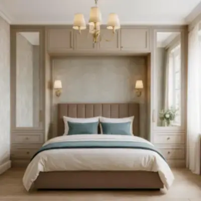 Встроенный шкаф вокруг кровати