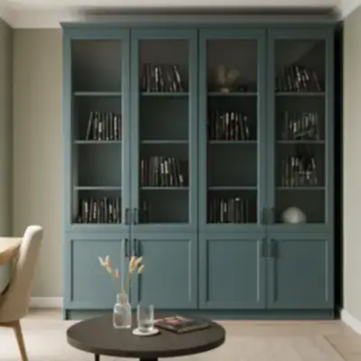 Книжный шкаф с витриной