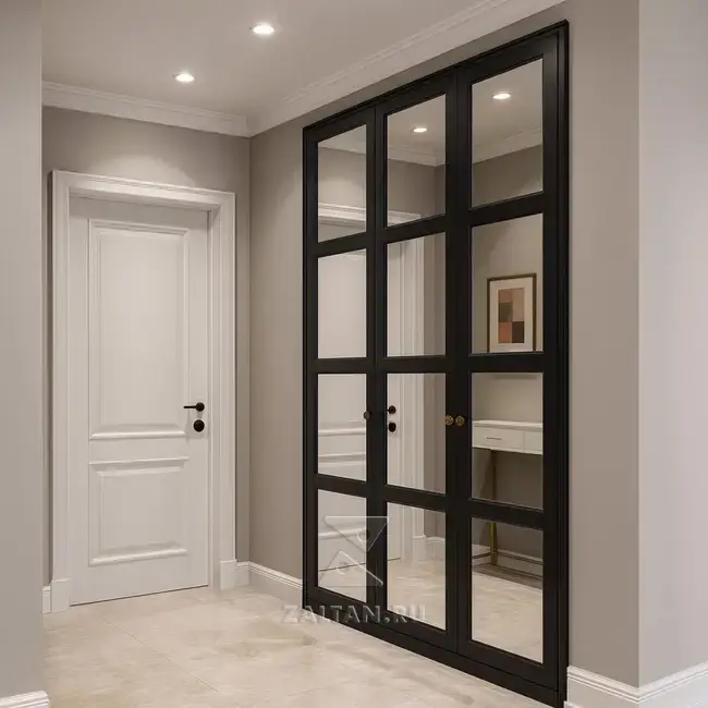 Встроенный шкаф с зеркалами