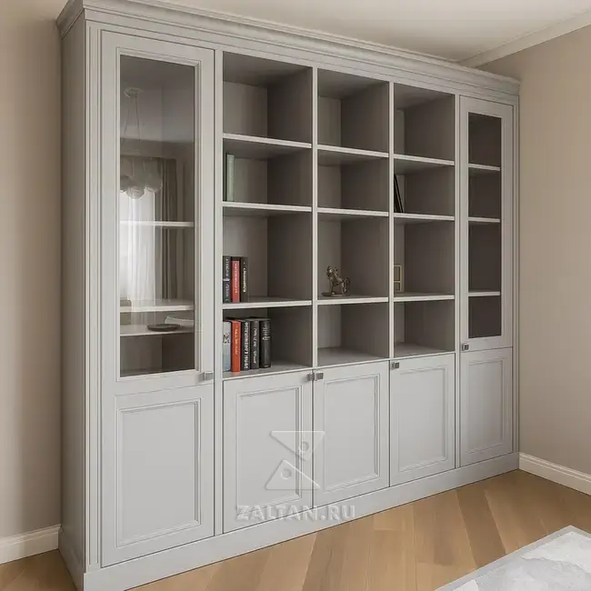 Книжный шкаф неоклассика на заказ
