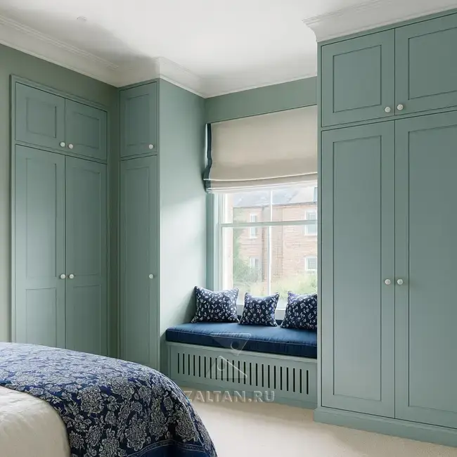 Встроенный шкаф ниша под окно