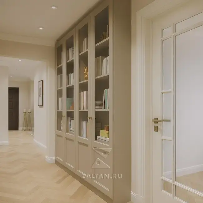 встроенный книжный шкаф