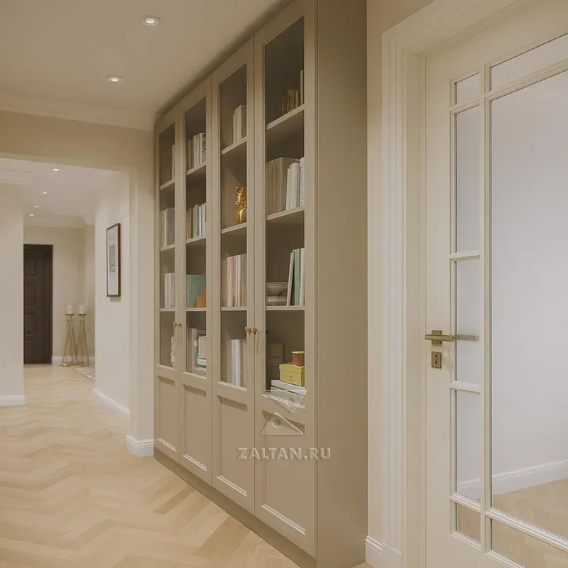 встроенный книжный шкаф